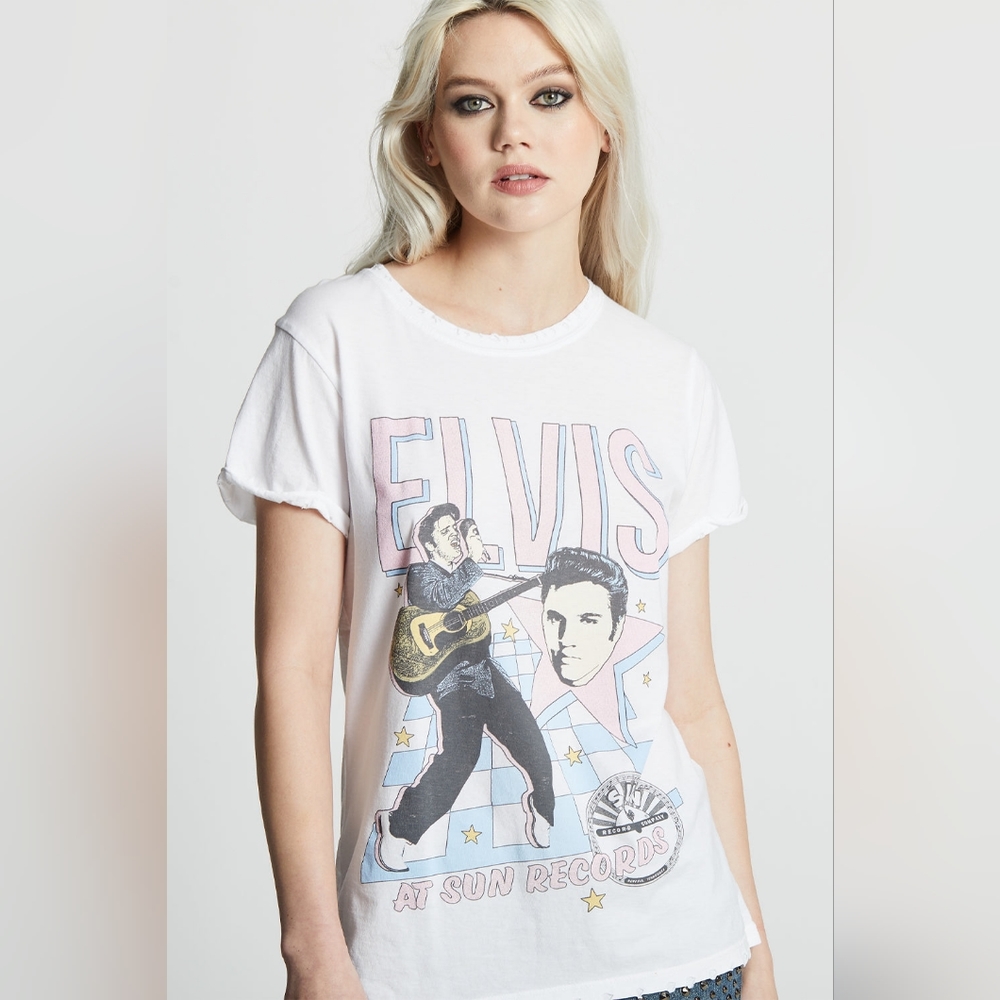 41. NWOT Elvis Presley Memphis Band Tee, Recycled Karma x ODDPEOPLE, Size S